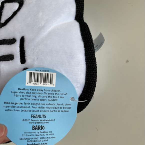 Bark Charlie Brown Good Grief Dog Toy Squeaker Plush Speech Balloon Bubble Gift - Picture 3 of 8